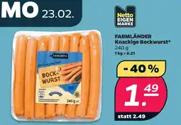 NETTO Farmländer knackige bockwurst Angebot