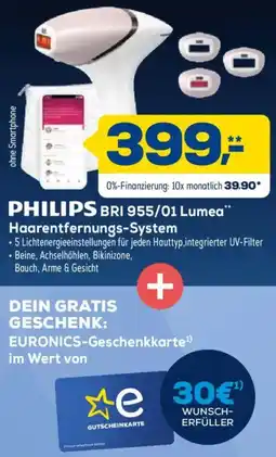 Euronics XXL PHILIPS BRI 955/01 Lumea Haarentfernungs-System Angebot