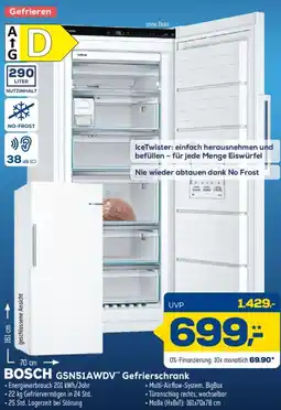 Euronics XXL BOSCH GSN51AWDV Gefrierschrank Angebot