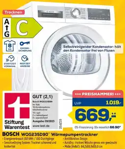 Euronics XXL BOSCH WQG235D90 Wärmepumpentrockner Angebot