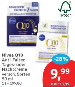 Budni Nivea Q10 Anti-Falten Tages- oder Nachtcreme Angebot