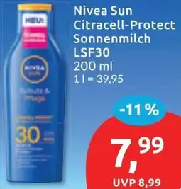 Budni Nivea Sun Citracell-Protect Sonnenmilch LSF 30 Angebot