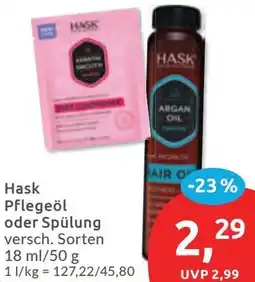 Budni Hask Pflegeöl oder Spülung Angebot