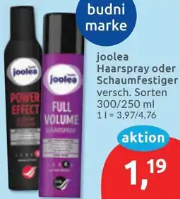 Budni joolea Haarspray oder Schaumfestiger Angebot