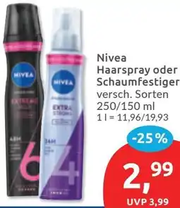Budni Nivea Haarspray oder Schaumfestiger Angebot
