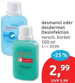 Budni desmanol oder desderman Desinfektion Angebot