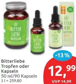 Budni Bitterliebe Tropfen oder Kapseln Angebot