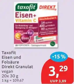 Budni Taxofit Eisen und Folsäure Direkt Granulat Angebot