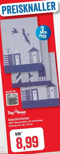 Stolz Tony Brown Geschirrtücher Angebot