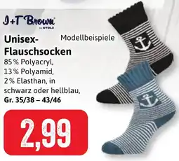 Stolz J+T Brown Unisex Flauschsocken Angebot