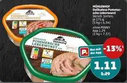 PENNY Mühlenhof delikatess pommersche leberwurst Angebot
