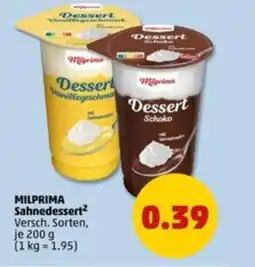 PENNY Milprima sahnedessert Angebot