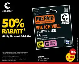 PENNY congstar PREPAID Keine Vertragsbindung WIE ICH WILL FLAT Angebot