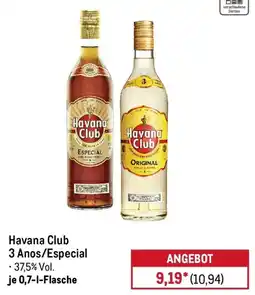 METRO Havana Club 3 Anos/Especial Angebot