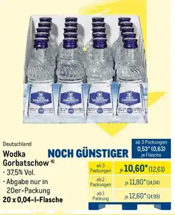 METRO Deutschland Wodka Gorbatschow Angebot