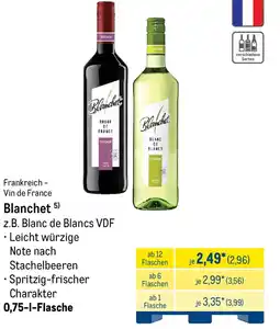 METRO Blanchet z.B. Blanc de Blancs VDF Angebot