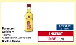 METRO Berentzen Apfelkorn Angebot