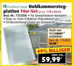 Norma Hohlkammerstegplatten 14er-Set je ca. 118 x 58 cm Angebot