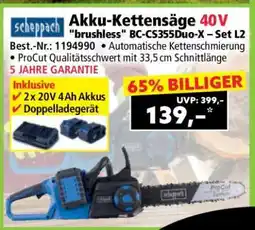 Norma Akku-Kettensäge 40V brushless BC-CS355Duo-X – Set L2 Angebot
