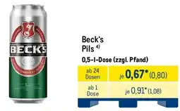 METRO Beck's Pils Angebot