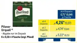 METRO Pilsner Urquell Angebot