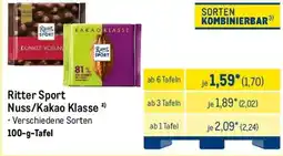 METRO Ritter Sport Nuss/Kakao Klasse Angebot