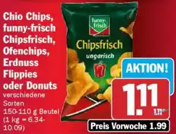 AEZ Chio Chips, funny-frisch Chipsfrisch, Ofenchips, Erdnuss Flippies oder Donuts Angebot