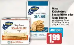 AEZ Wasa Knäckebrot Spezialitäten oder Tasty Snacks Angebot