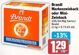AEZ Brandt Markenzwieback oder Mini Zwieback Angebot