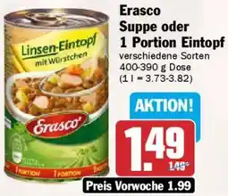AEZ Erasco Suppe oder 1 Portion Eintopf Angebot