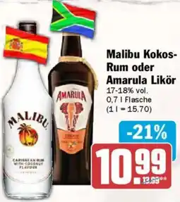 AEZ Malibu Kokos Rum oder Amarula Likör Angebot