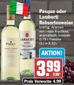 AEZ Pasqua oder Lamberti Rebsortenweine Angebot