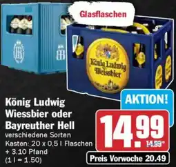 AEZ König Ludwig Wiessbier oder Bayreuther Hell Angebot
