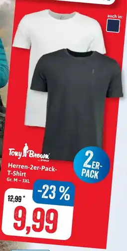 Stolz Tony Brown by STOLZ Herren-2er-Pack- T-Shirt Angebot