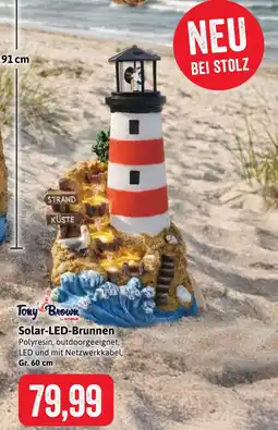 Stolz Tony Brown by STOLZ Solar-LED-Brunnen Angebot