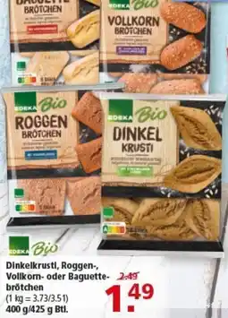 Multi Markt EDEKA Bio Dinkelkrusti, Roggen, Vollkorn oder Baguette brötchen Angebot