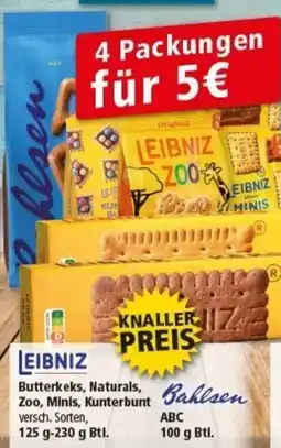 Multi Markt LEIBNIZ Butterkeks, Naturals, Bahlsen Zoo, Minis, Kunterbunt Angebot