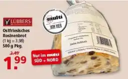 Multi Markt LÜBBERS Ostfriesisches Rosinenbrot Angebot