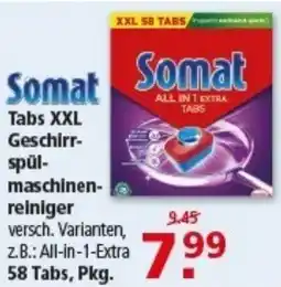 Multi Markt Somat Tabs XXL Geschirrspül maschinenreiniger Angebot