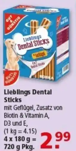 Multi Markt GUT&GÜNSTIG Lieblings Dental Sticks Angebot