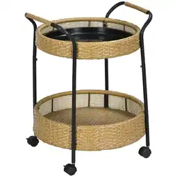 Netto Marken-Discount Outsunny Rattan Serving Cart Stahl, PE Rattan Angebot