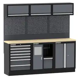 Netto Marken-Discount Feistos Werkstatteinrichtung Apollo 11 Schwarz/Anthrazit 46x204x200cm Angebot