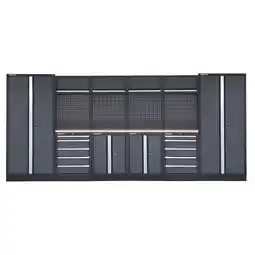 Netto Marken-Discount Feistos Werkstatteinrichtung Apollo 15 Schwarz/Anthrazit 46x456x200cm Angebot
