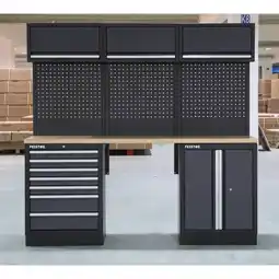 Netto Marken-Discount Feistos Werkstatteinrichtung Apollo 8 Schwarz/Anthrazit 46x204x200cm Angebot