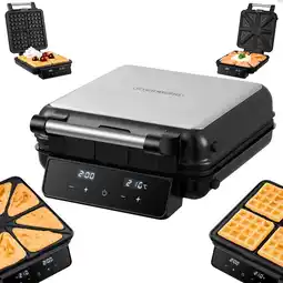 Netto Marken-Discount Steinborg 2-in-1 Waffeleisen & Sandwichmaker 1500W Touch Panel LED Display Angebot