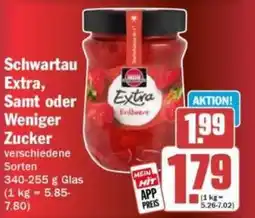 HIT Schwartau Extra, Samt oder Weniger Zucker Angebot
