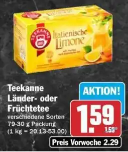 HIT Teekanne Länder oder Früchtetee Angebot