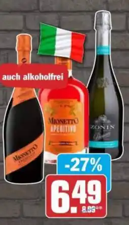HIT Mionetto o. Zonin Prosecco Spumante Brut oder Mionetto Aperitivo Angebot