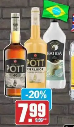 HIT Pott 40 Rum, Pott Eierlikör oder Batida de Coco Angebot