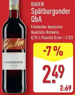 Aldi Nord BADEN Spätburgunder QbA Angebot